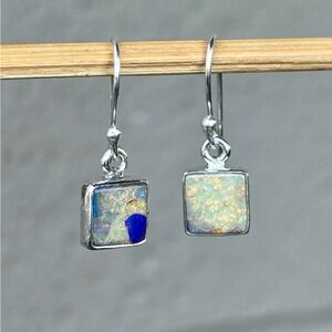 NEW! Sterling opal earrings